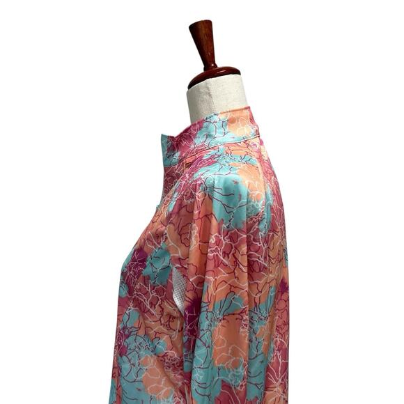 Pebble Beach Women's Polo Shirt Medium Dry Luxe Performance Pink Floral (17) - Picture 3 of 8